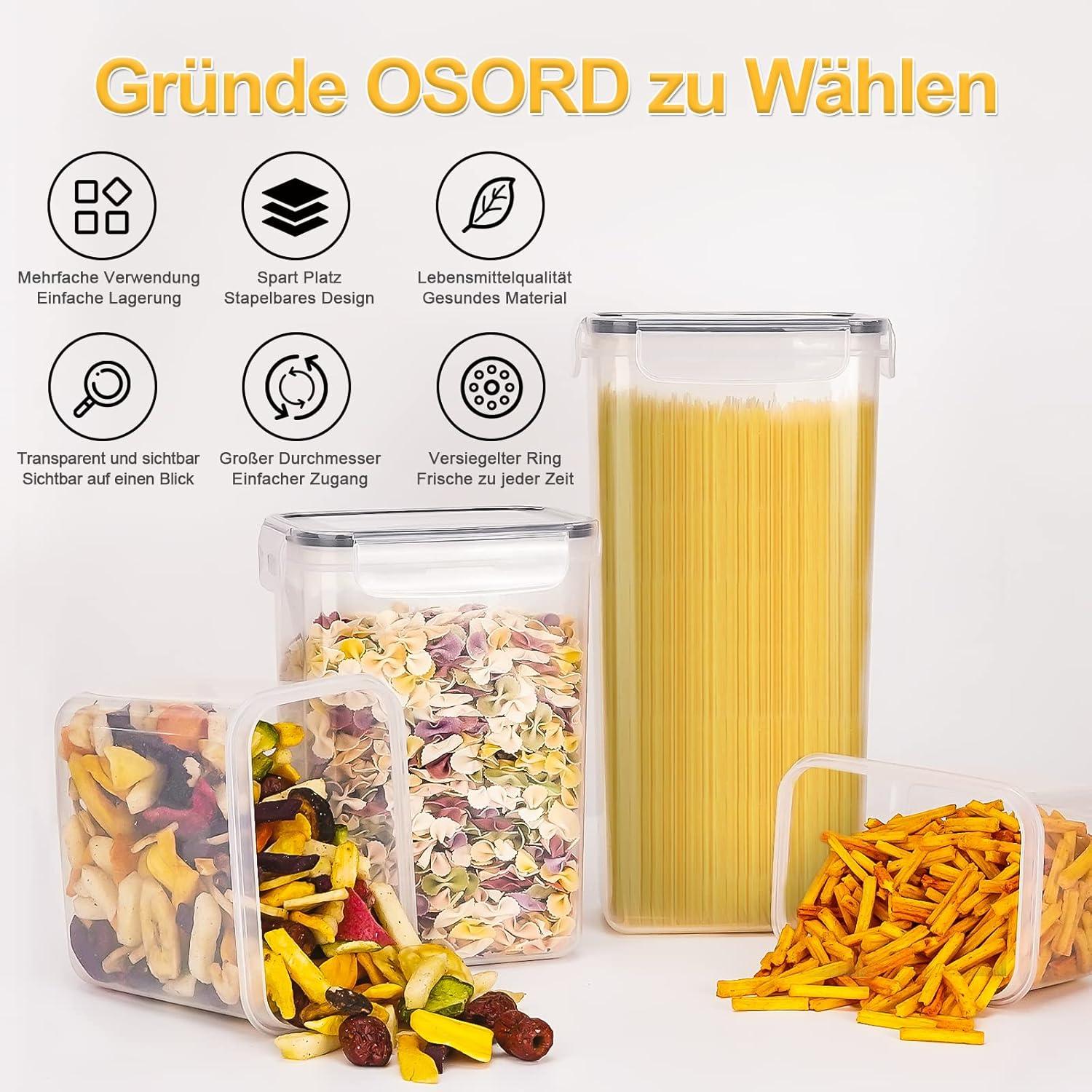 Vorratsdosen Set 28-tlg. Luftdicht Aufbewahrungsbox Küche Etiketten Löffel