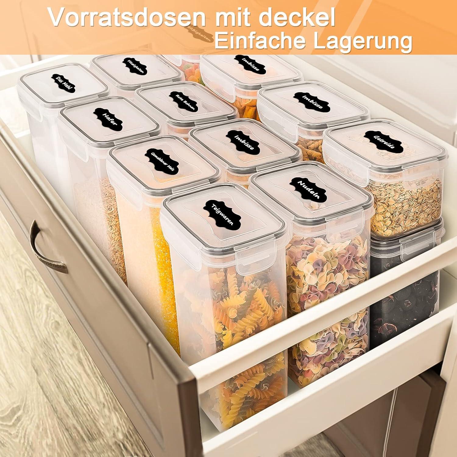 Vorratsdosen Set 28-teilig Luftdicht Stapelbar Küche Aufbewahrungsbox