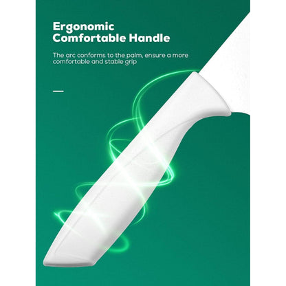 Messerblock mit Messer 16 TLG Messer Set Weiß Antihaft