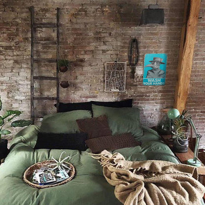 Vintage Pestarzt Wash Your Hands Blechschild 20x30cm Metall für Deko