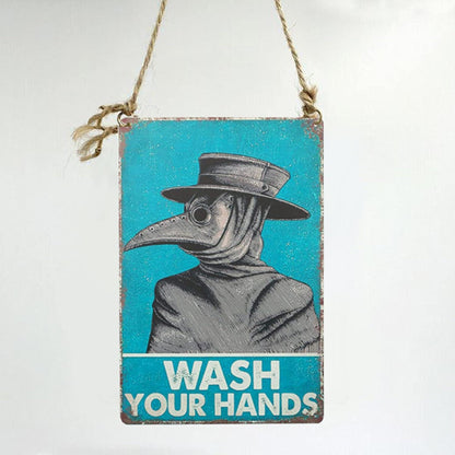 Vintage Blechschild Pestarzt 20x30cm für Heimdekoration - Metallschild