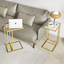 Beistelltisch Sofatisch Laptoptisch Hartglas Metallgestell