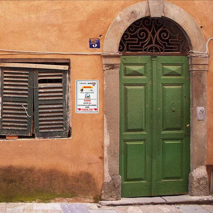 Pakete ablegen Vintage Metallschild 20x30cm Dekor Haustür - EN Metal Sign