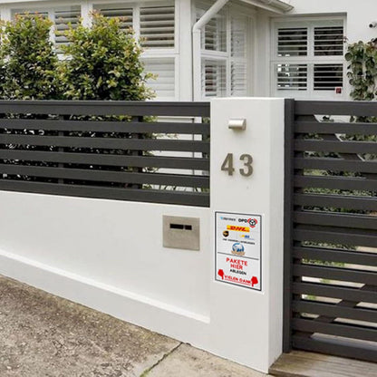 Metallschild Pakete ablegen Haustür Dekor 20x30 cm Retro Blechschild