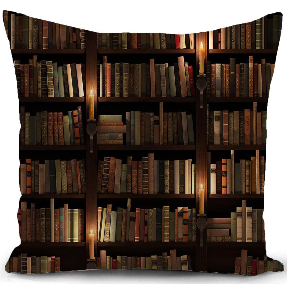 Kissenbezug Bücherregal Deko 40x40 cm