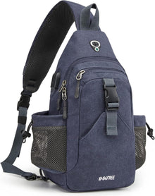 Canvas Brusttasche Sling Bag für Reise Wandern Klettern