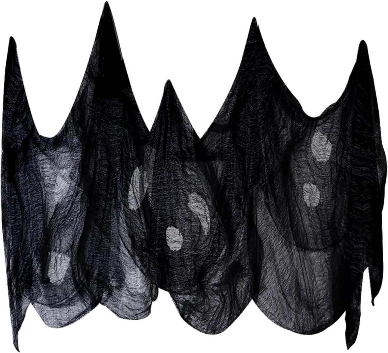 Schwarzes Halloween Geistertuch Cover Gaze 200x400 cm