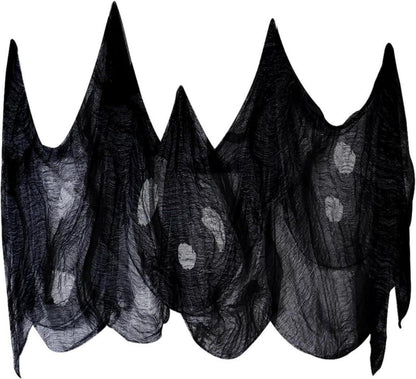 Schwarzes Halloween Geistertuch Cover Gaze 200x400 cm