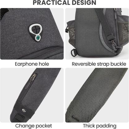 Canvas Brusttasche Schultertasche Sling Bag Herren Damen für Reise