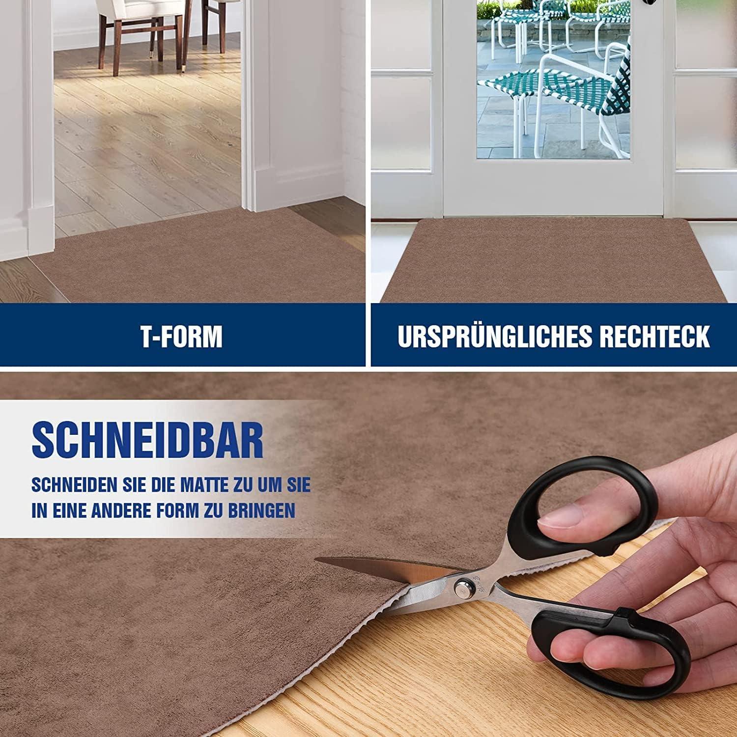 Fußmatte innen 80x120cm Braun waschbar rutschfeste Schmutzfänger