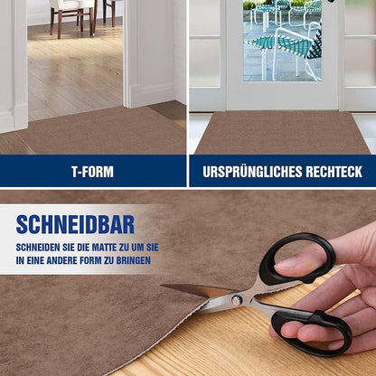 Fußmatte innen 80x120cm Braun waschbar rutschfeste Schmutzfänger