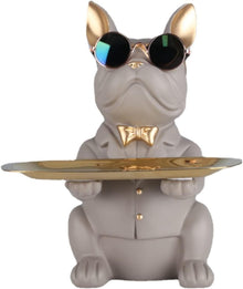 Niedliche Bulldoggen-Statue mit