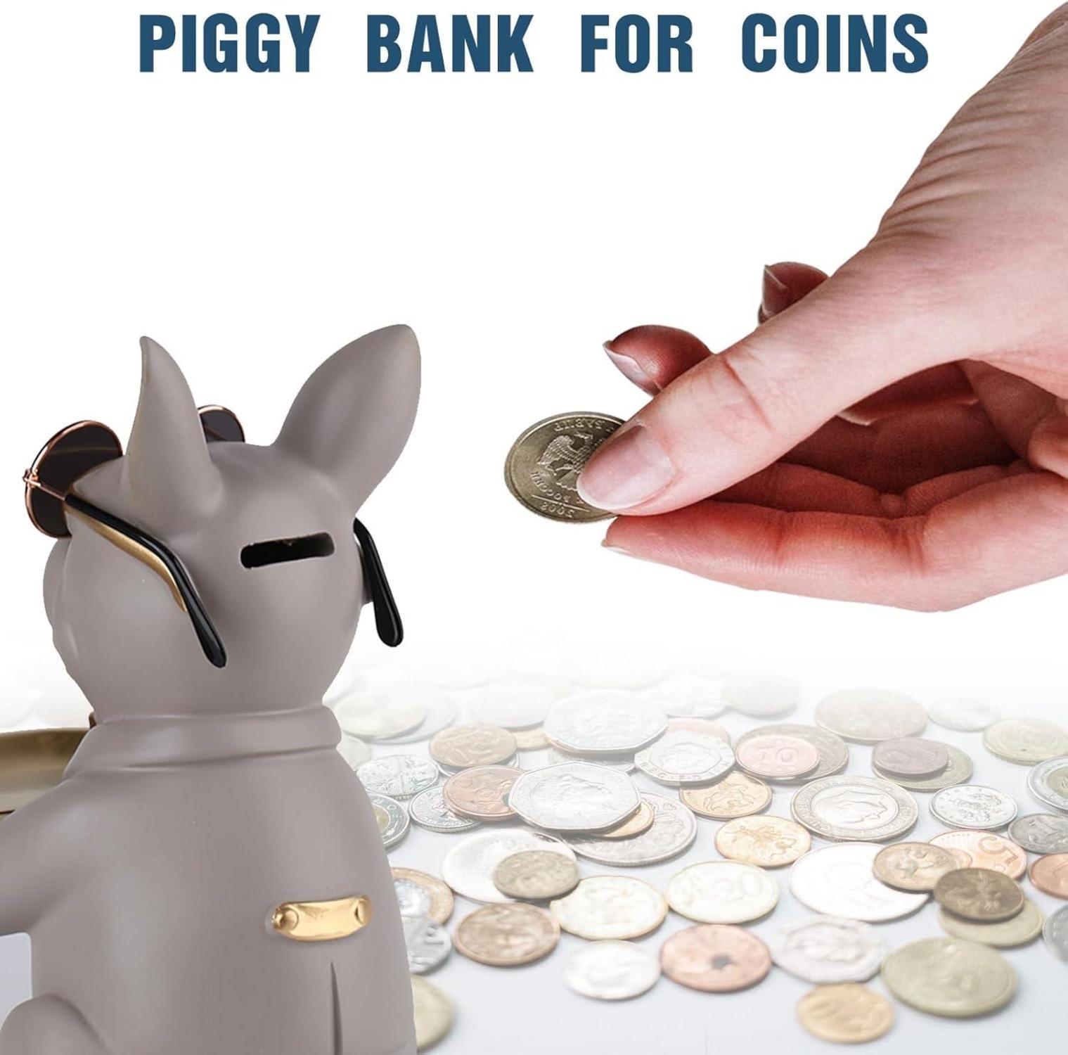 Niedliche Bulldoggen-Statue mit