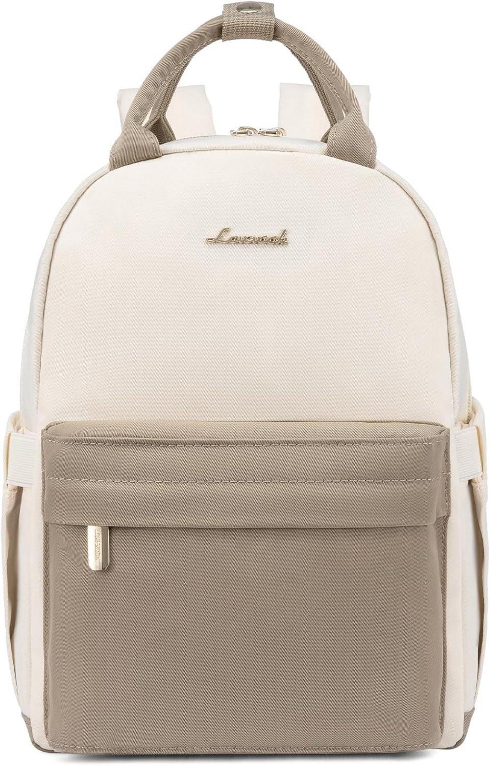 LOVEVOOK Kleiner Rucksack Damen Wasserdicht Mini Backpack Stilvoll 2 in 1 Handtasche Tagesrucksack Khaki 11 Zoll
