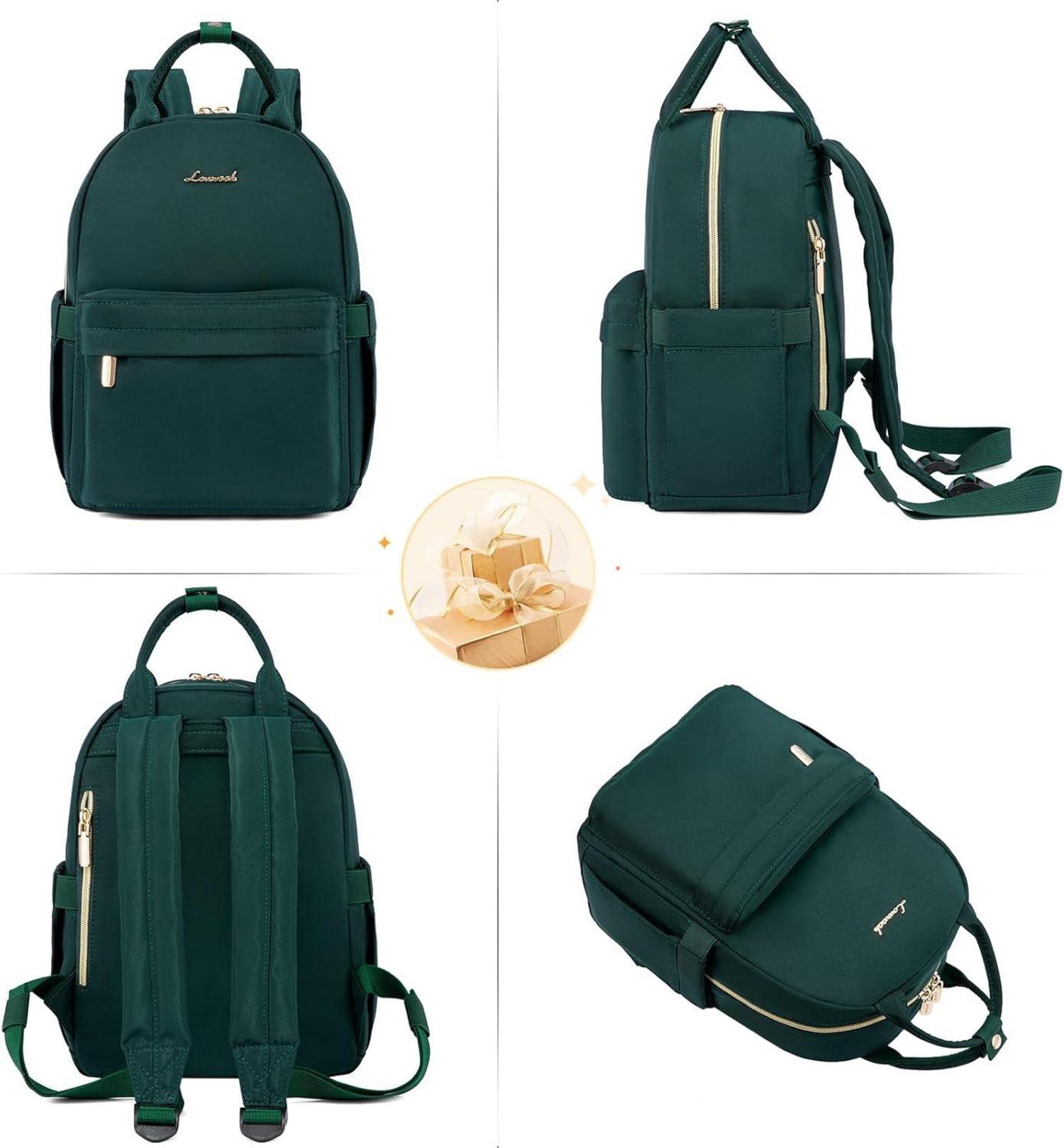Kleiner Rucksack Damen Mini Backpack Wasserdicht Tagesrucksack Grün