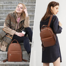 Kleiner Leder Rucksack Damen Wasserdicht Mini Backpack