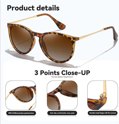 Polarisierte Retro Sonnenbrille UV400 Schutz Vintage Stil