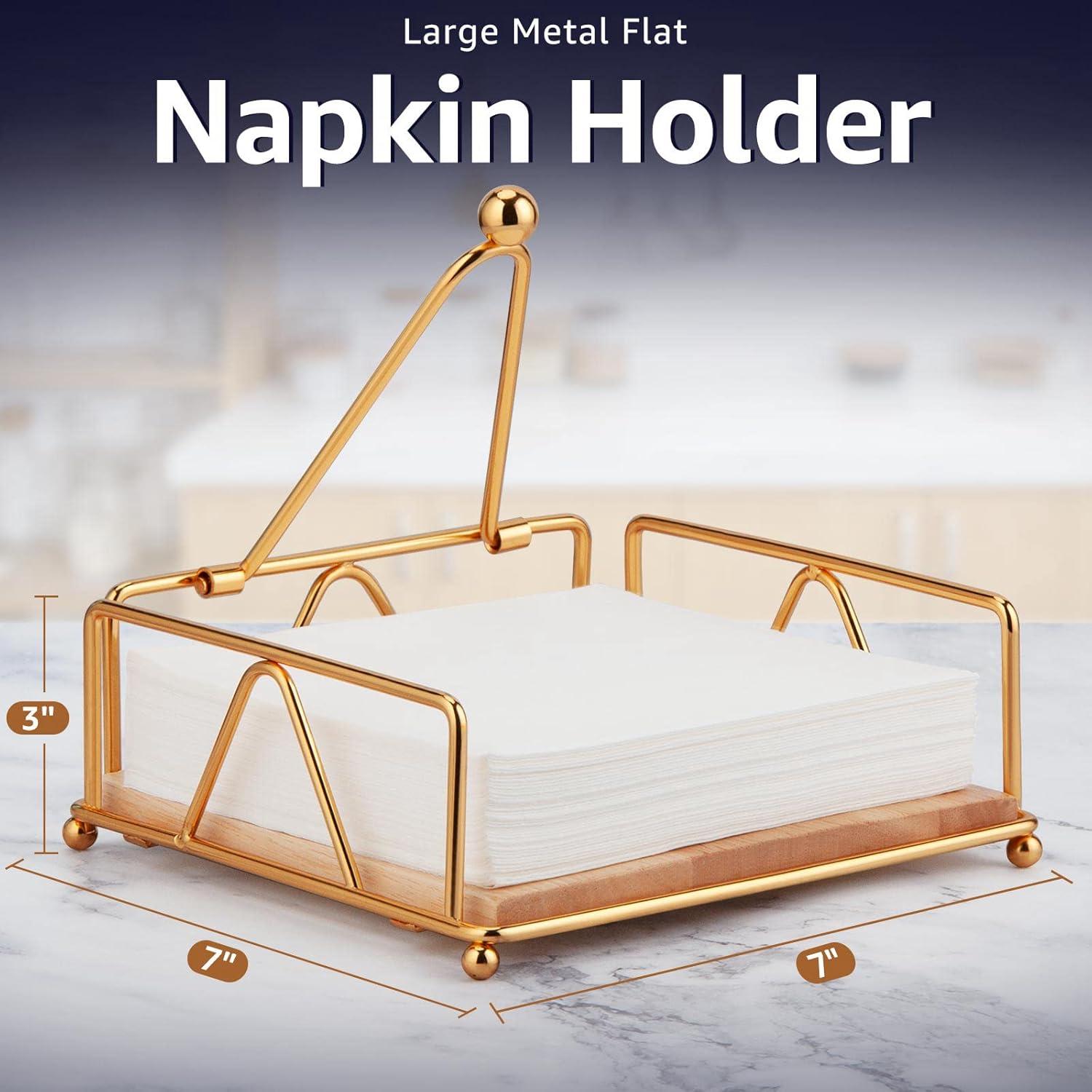 Serviettenhalter Gusseisen modern stabil Gold 18cm