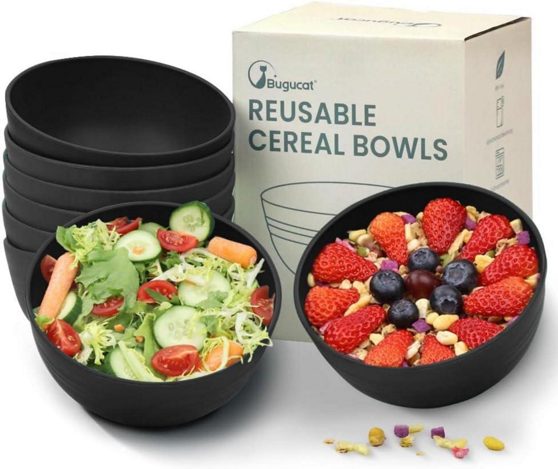 Bugucat Müslischalen Set 760ML Bowls bruchsicher Kunststoff Geschirr