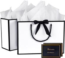 Geschenktüten mit Schleifenbändern, 2 Stück