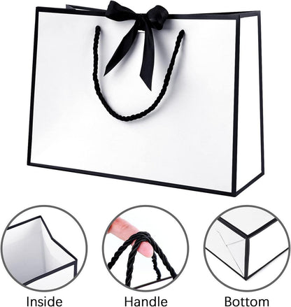 BBLIKE Geschenktüten mit Schleifenbändern und Taschentüchern, 2er Set