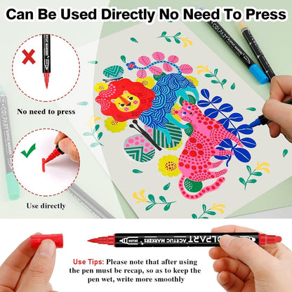 Acrylic Paint Marker Set für Steine Bemalen 12PCS, Wasserfest