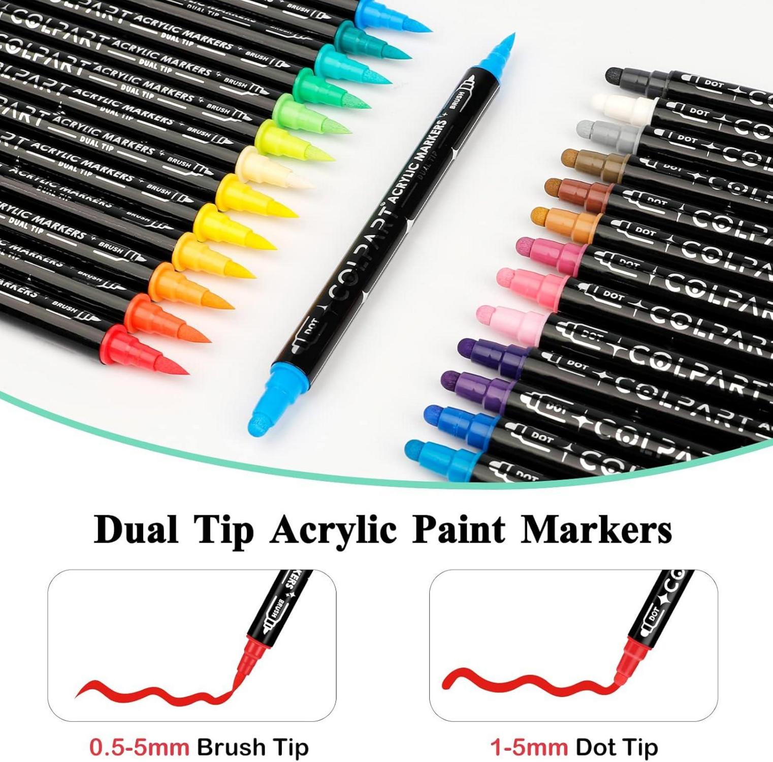 Acrylstifte Set 36PCS Wasserfest für Steine Bemalen Marker