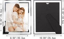 Giftgarden 4er Set Glas Bilderrahmen 20x25cm Silber für
