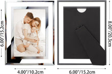 Bilderrahmen Set Glas Silber 10x15 cm für Fotos - Ideal für