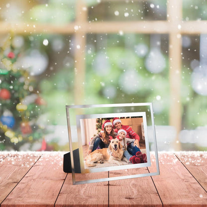 Glas Bilderrahmen Set Silber 10x15 cm für Baby, Familie, Hochzeit, Tischdekoration