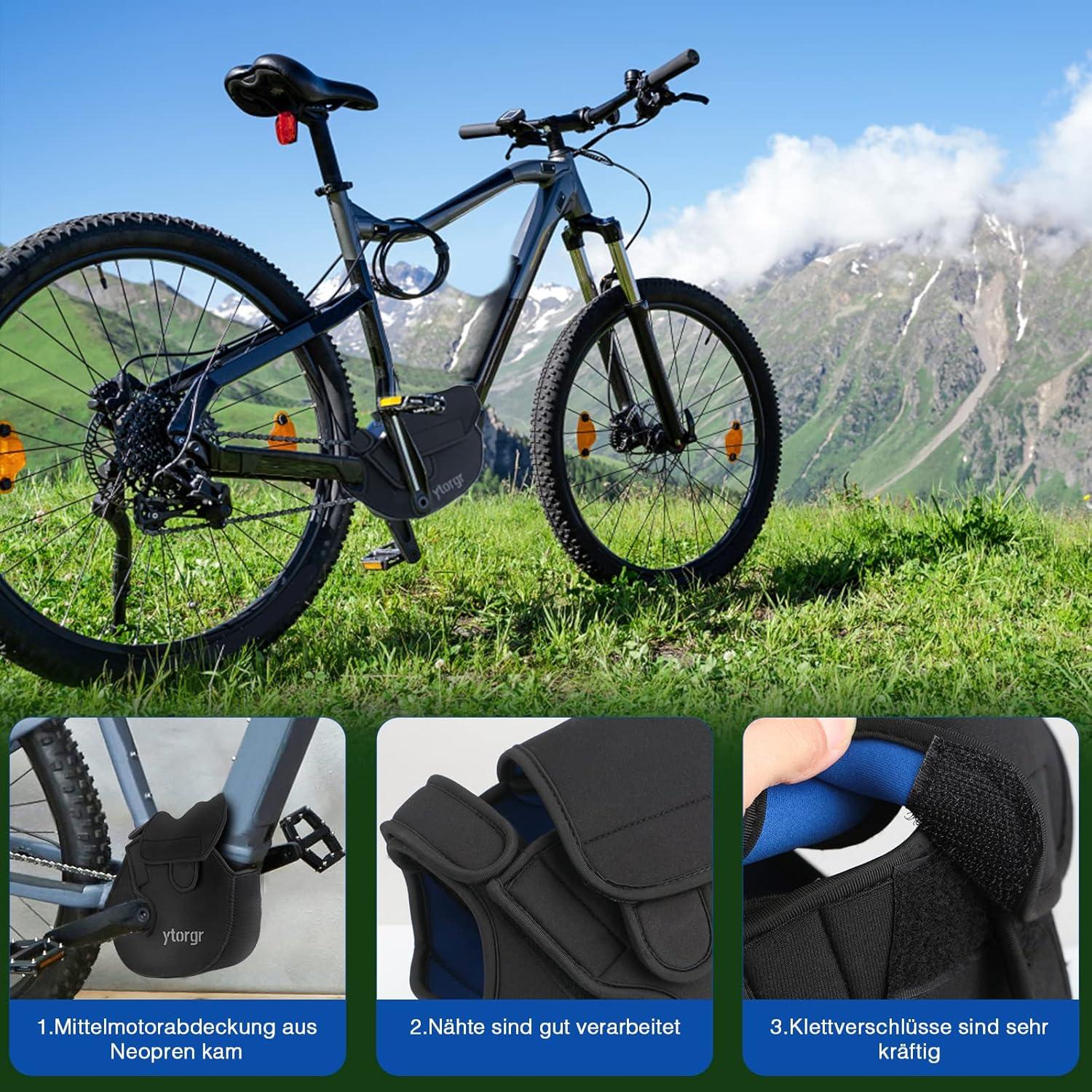 2x Ebike Mittelmotor Schutzhülle Neopren Regenschutz Motorabdeckung