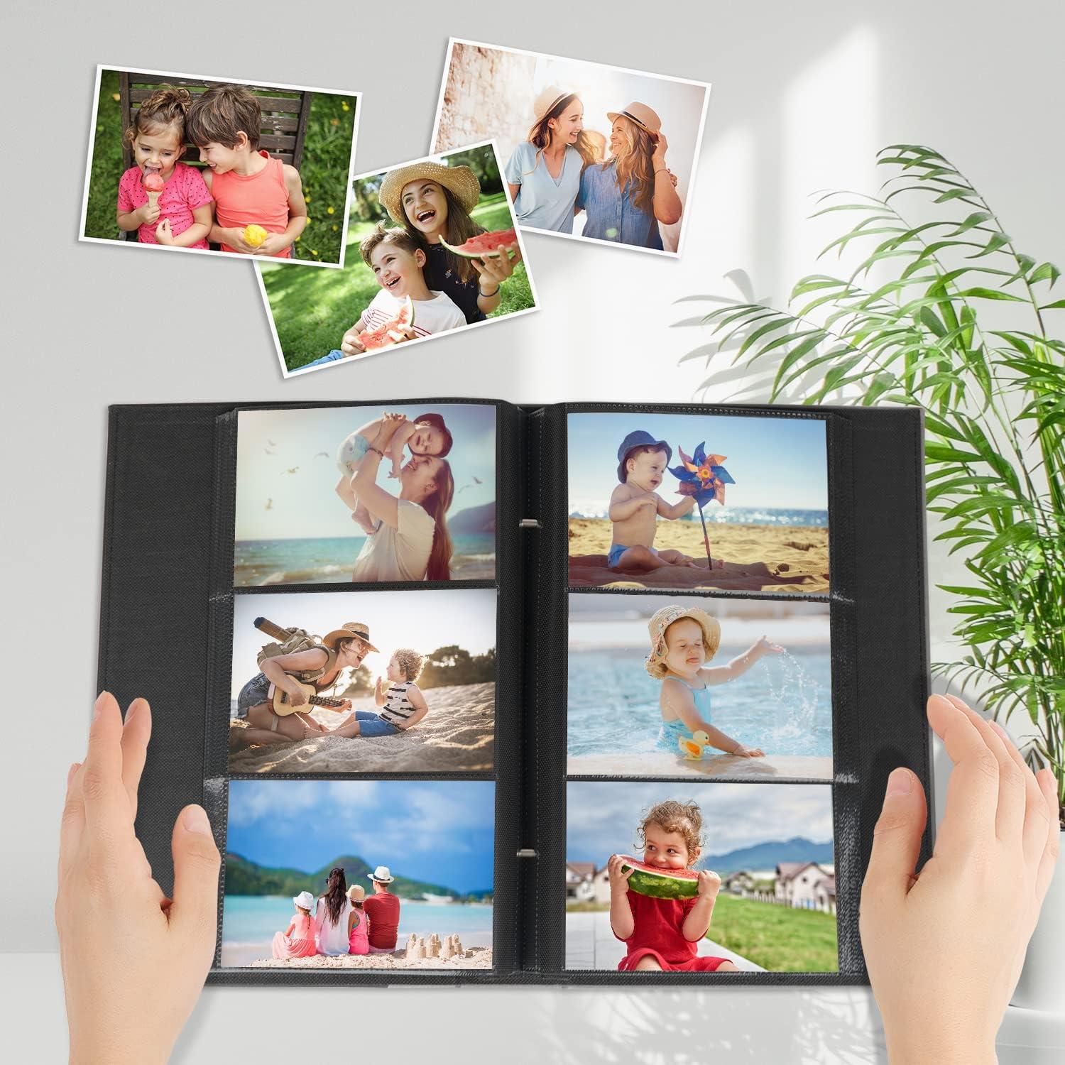Fotorahmen 300 Fotos 15x10 cm Ledereinband Familienalbum braun