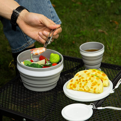 Camping Geschirr Set Faltbare Silikonschüssel Reisebecher