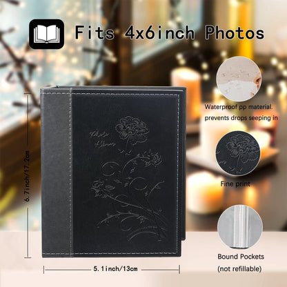 Kleines Fotoalbum 15x10 cm 2 Stück - Platz für 50 Fotos im