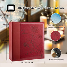 Großes Fotoalbum Ledereinband für 1000 Fotos 15 x 10 cm rot