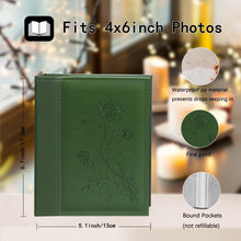 Miaikoe Kleines Fotoalbum 15x10 cm 2er Pack dunkelgrün