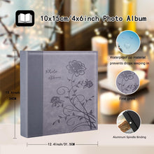 Miaikoe Fotoalbum 15.2x10.2 cm 600 Fotos Ledereinband Grau