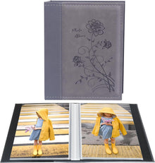 Kleines Fotoalbum 15 x 10 cm 2 Stück für 50 vertikale Bilder grau