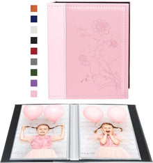 Kleines Fotoalbum 15x10 cm 2er Pack für 50 Fotos rosa