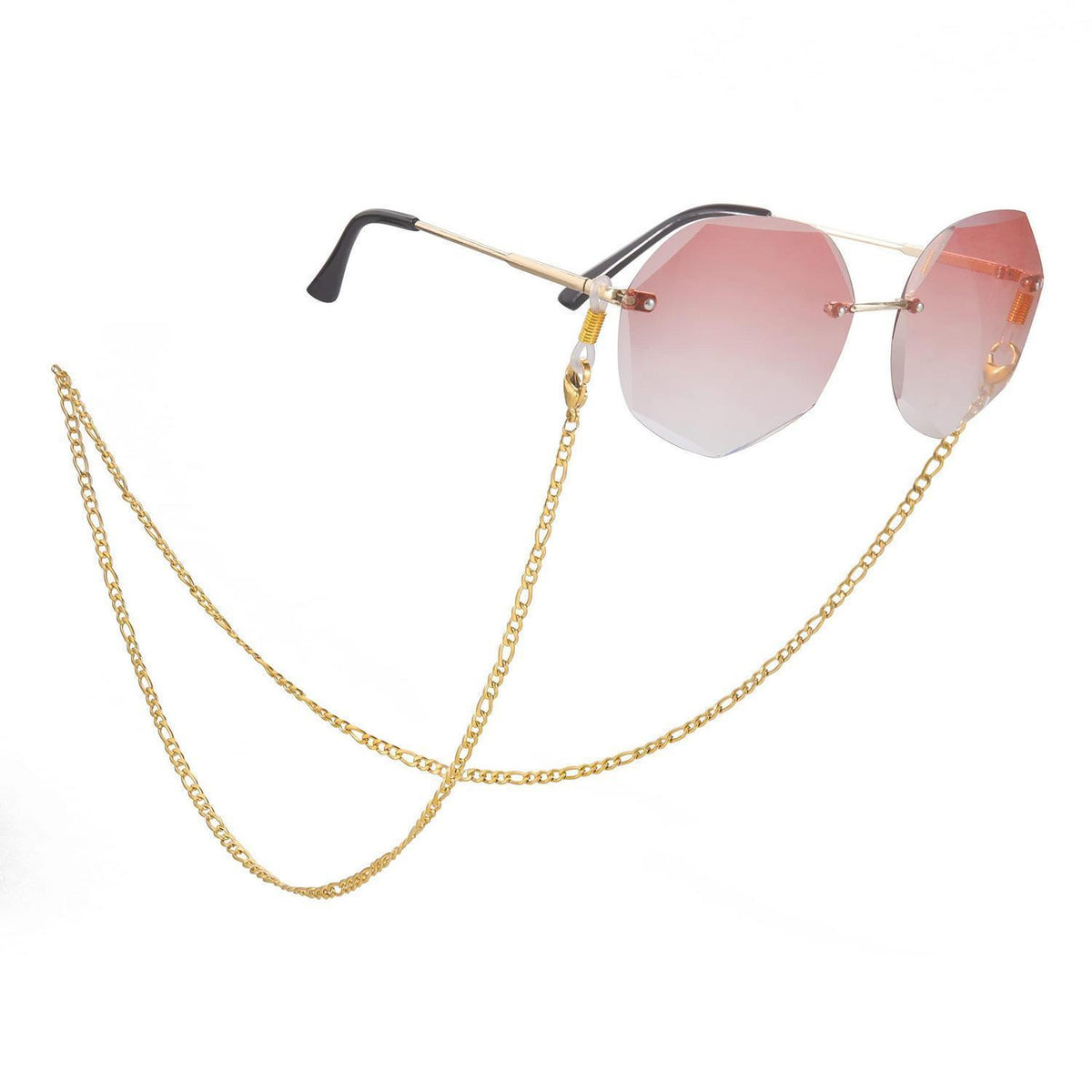 Figaro Brillenkette Edelstahl – Goldfarbene Perlenkette für Herren & Damen