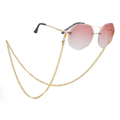 Figaro Brillenkette Edelstahl – Goldfarbene Perlenkette für Herren & Damen