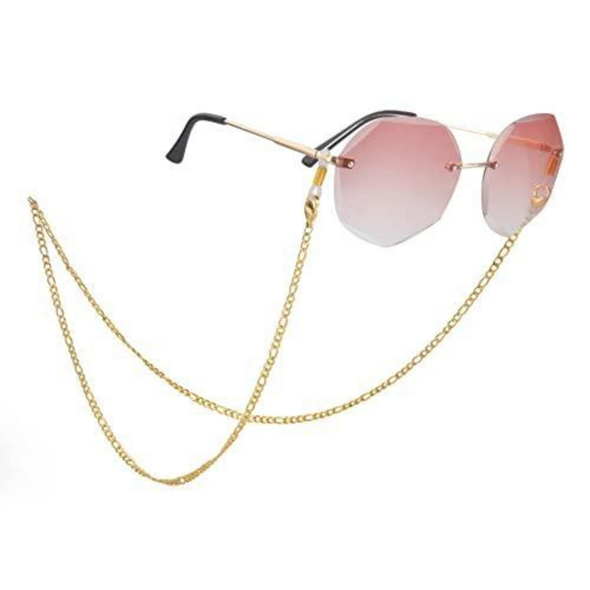 Figaro Brillenkette Edelstahl – Goldfarbene Perlenkette für Herren & Damen