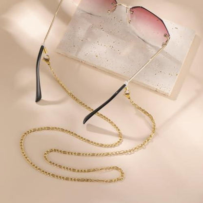 Figaro Brillenkette Edelstahl – Goldfarbene Perlenkette für Herren & Damen