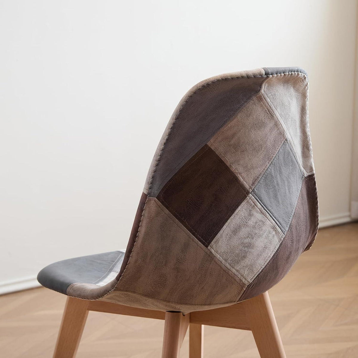 Patchwork Esszimmerstuhl Set (8 Stühle) – Braun