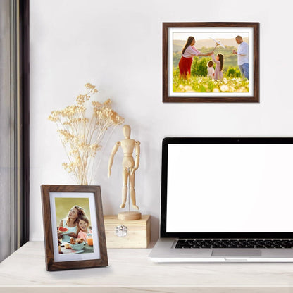 Braune Bilderrahmen Collage Set 10x15 13x18 20x25 für Wand Tisch Display