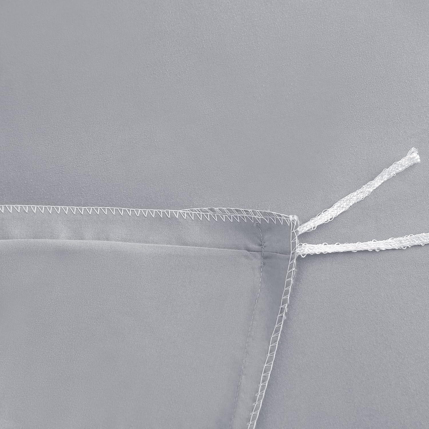 QZY Bettwäsche 135x200cm Mikrofaser Hellgrau OEKO-TEX