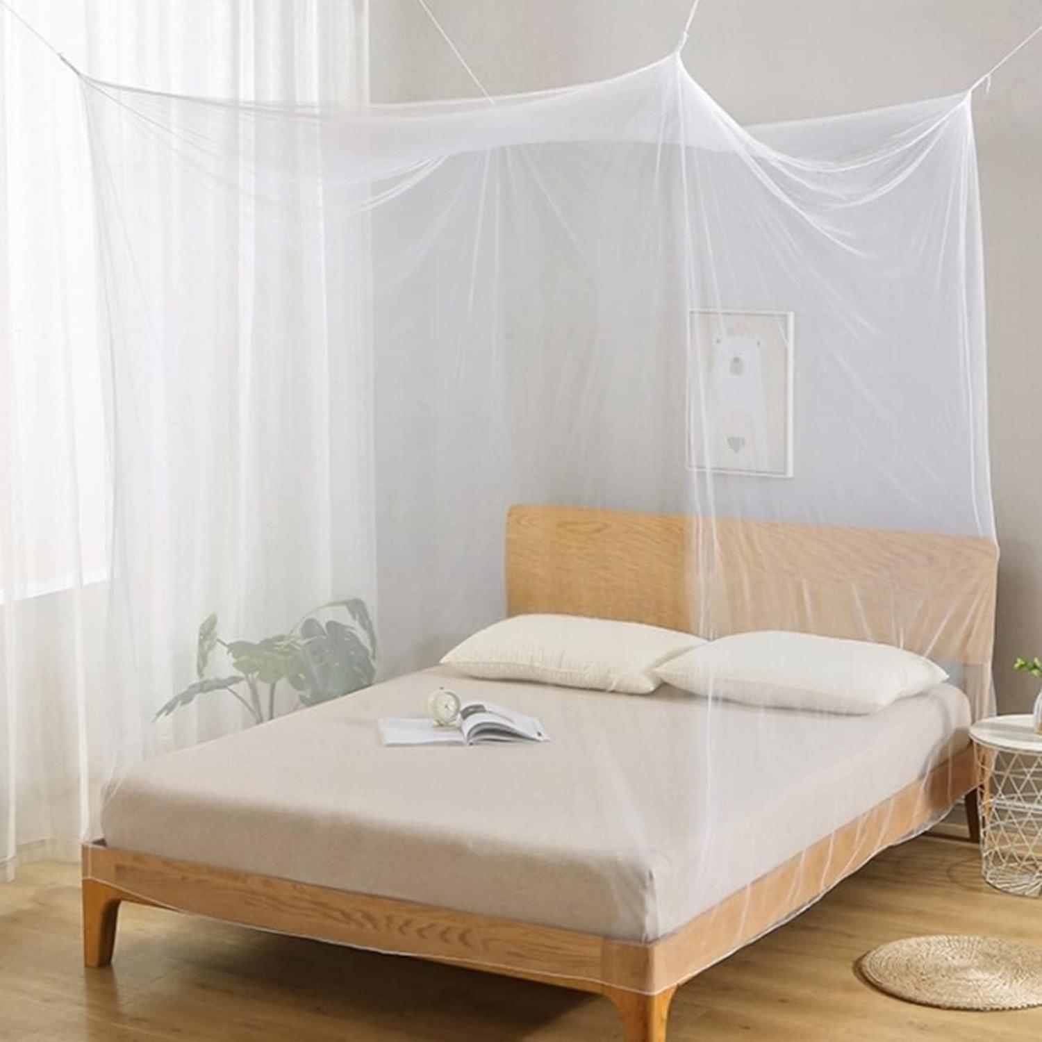 Moskitonetz Bett Doppelbett 200x200x180cm für Reisen & Zuhause