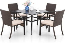 Rattan Gartenmöbel Set für Terrasse und Garten, 5-teilig