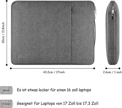 Laptoptasche 17,3 Zoll Schutzhülle mit Griff 2 Fach