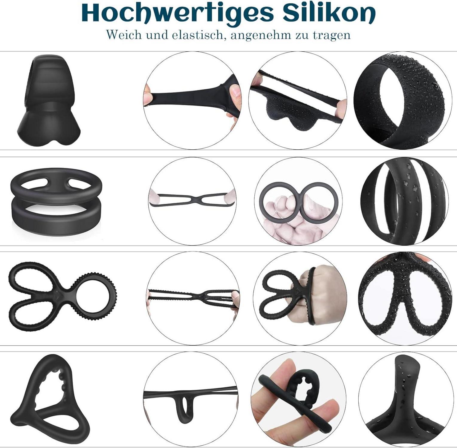 2023 Neu Penisring Set Silikon Cockringe Hodenringe Penis